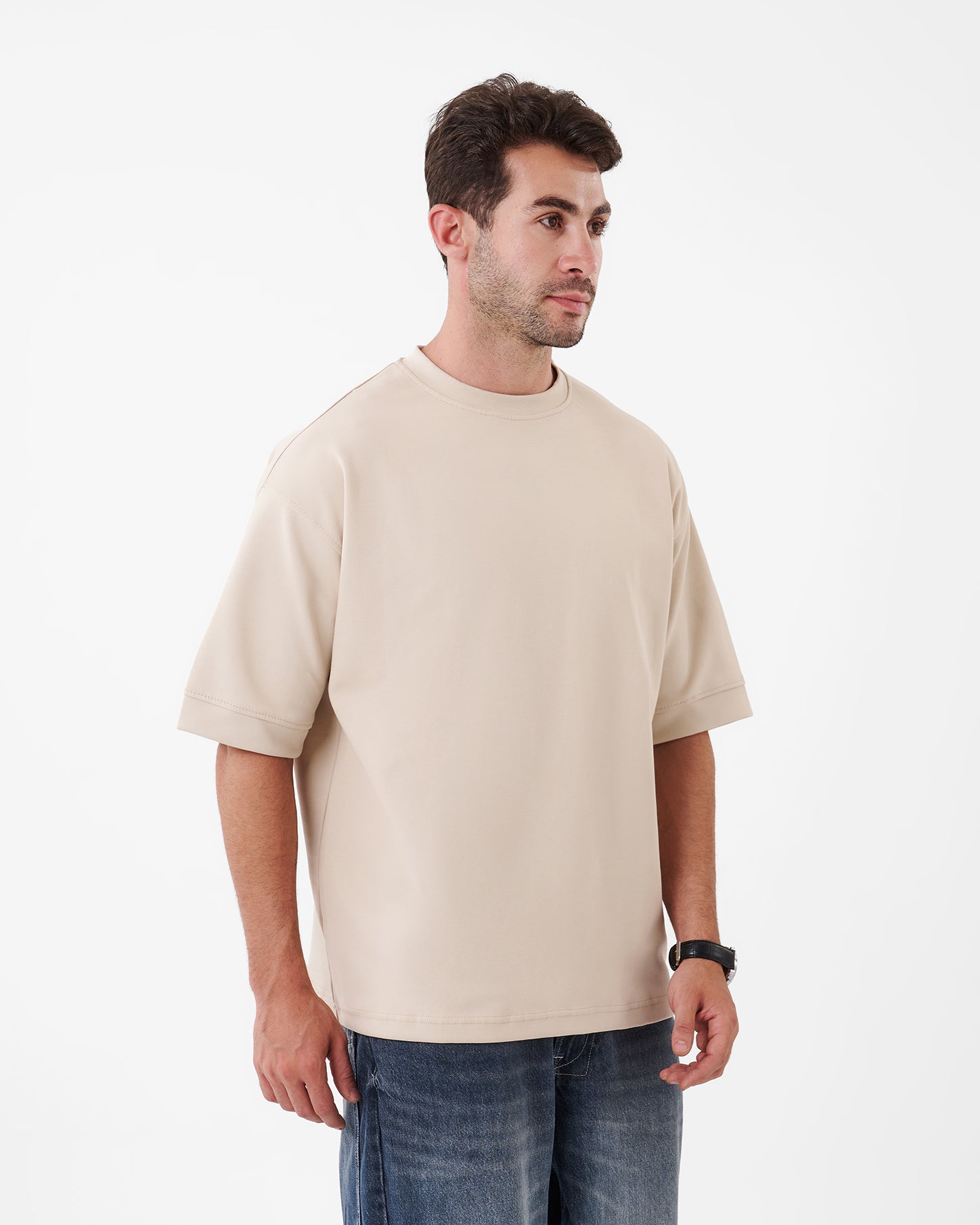 BEIGE T-SHIRT OVERSIZED