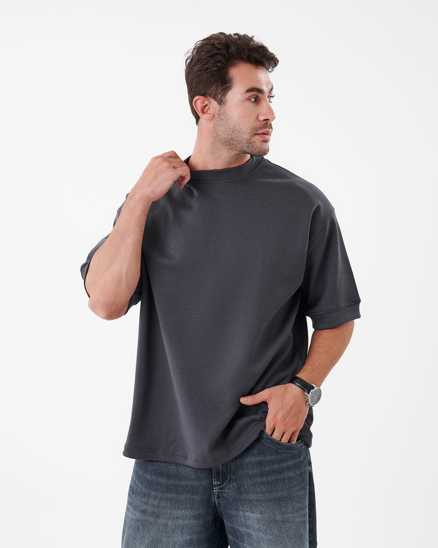 DARK GRAY T-SHIRT OVERSIZED