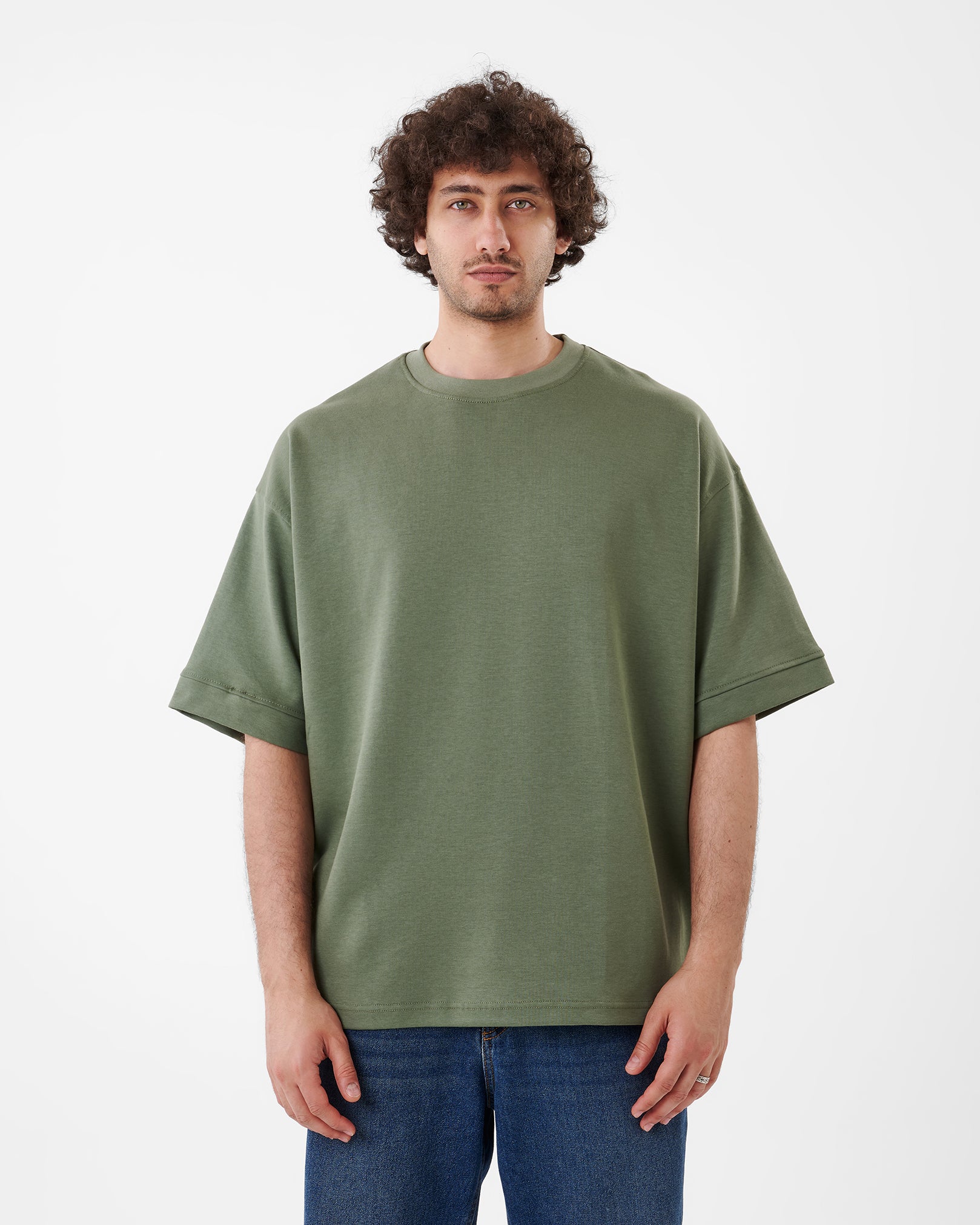 KHAKI T-SHIRT OVERSIZED