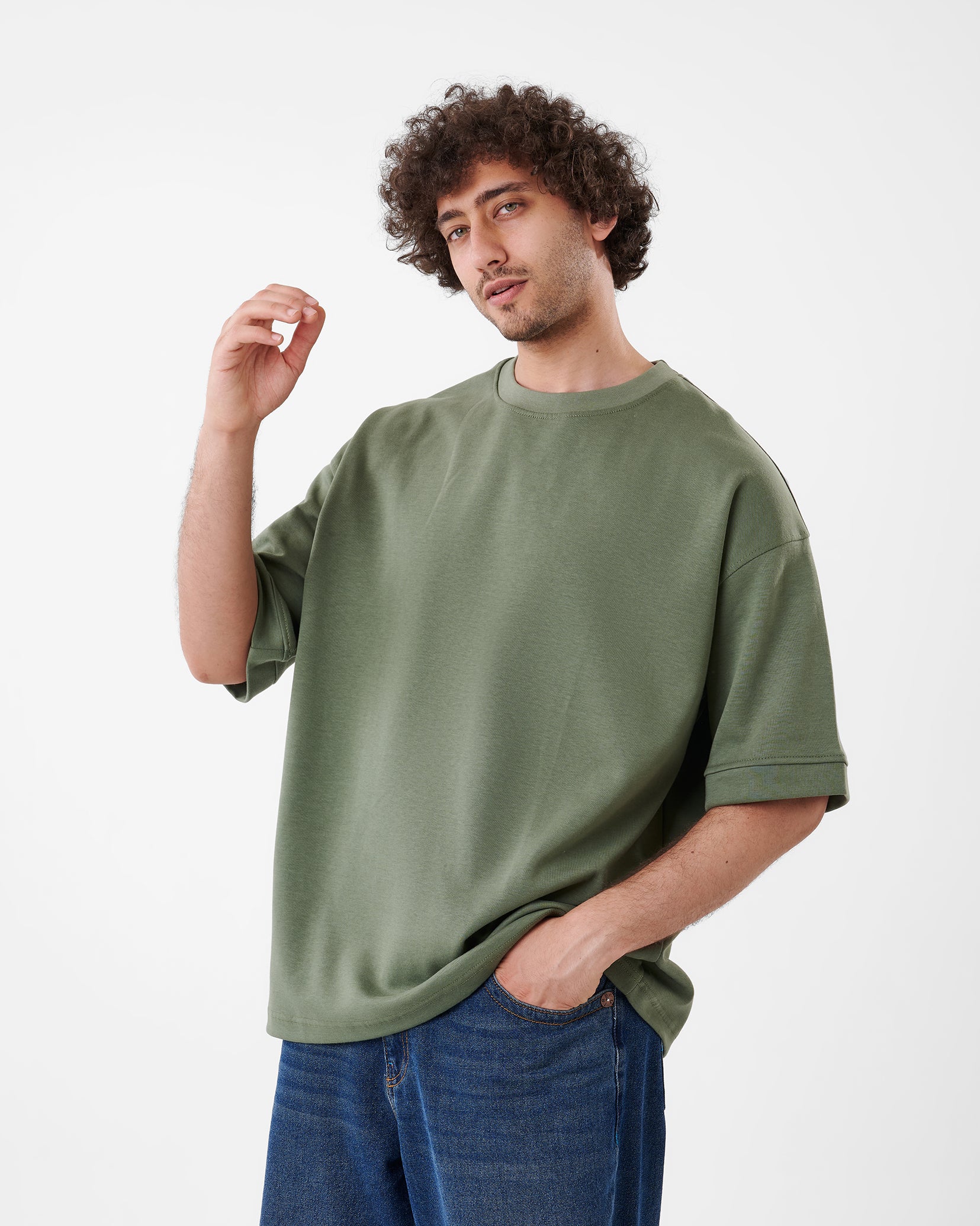 KHAKI T-SHIRT OVERSIZED