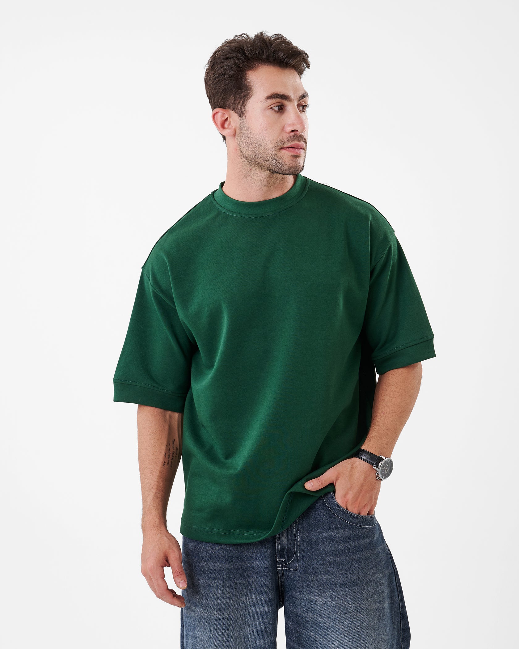 GREEN T-SHIRT OVERSIZED