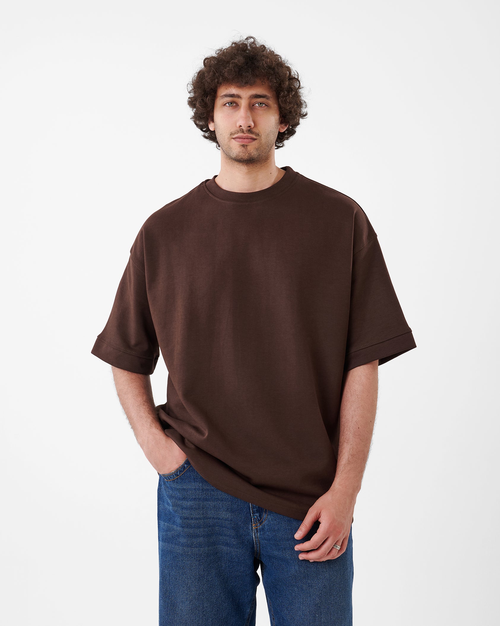 BROWN T-SHIRT OVERSIZED