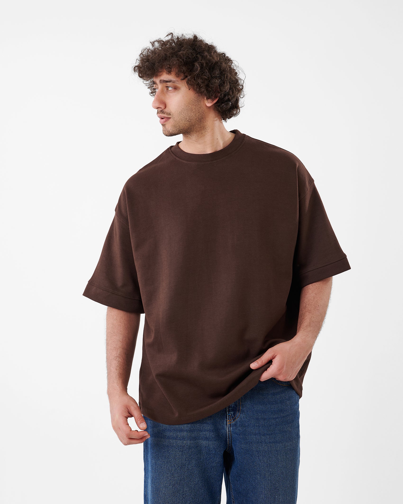 BROWN T-SHIRT OVERSIZED