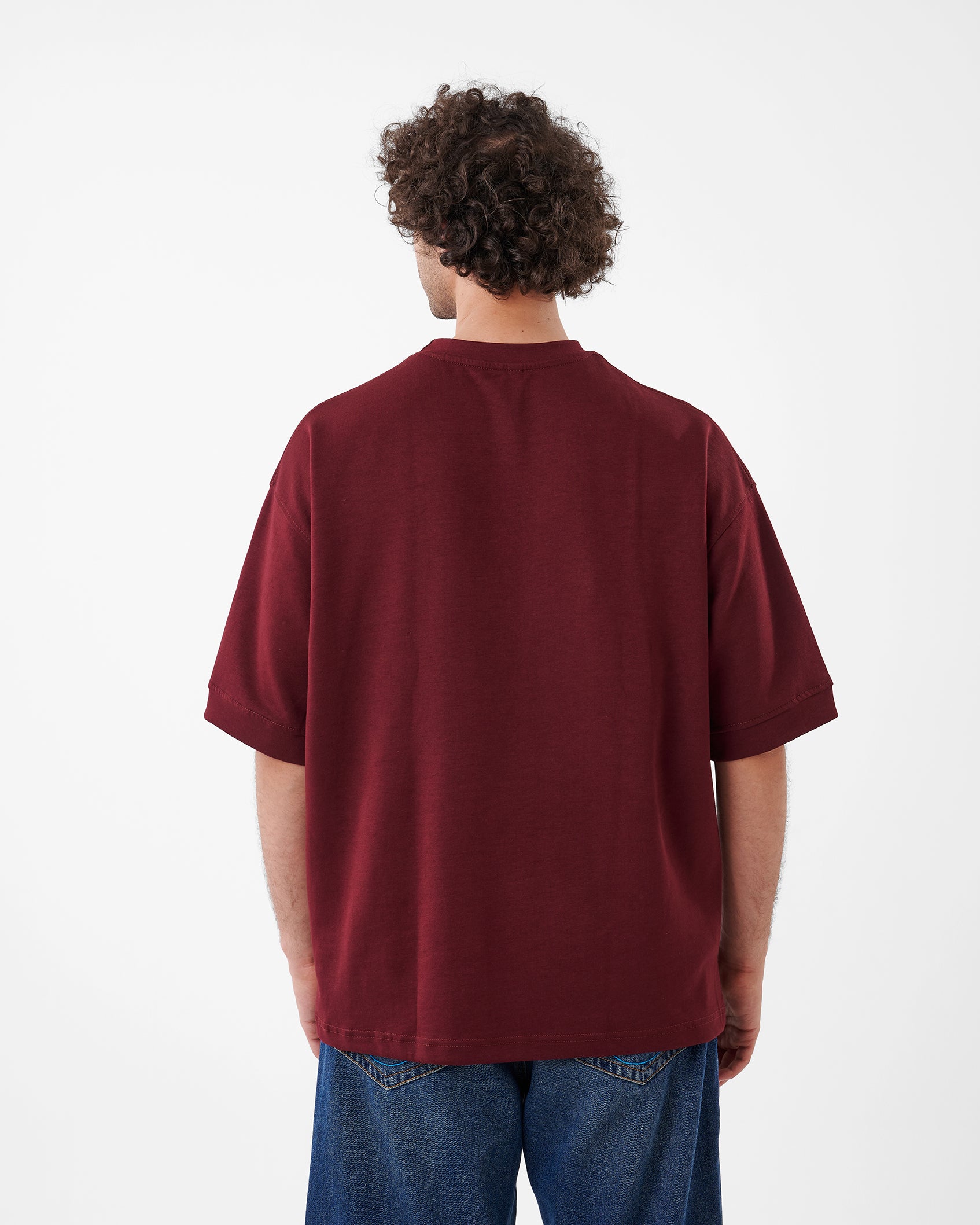 BURGUNDY T-SHIRT OVERSIZED