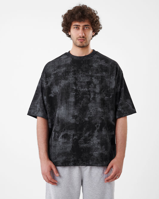 TIE-DYE BLACK T-SHIRT OVERSIZED