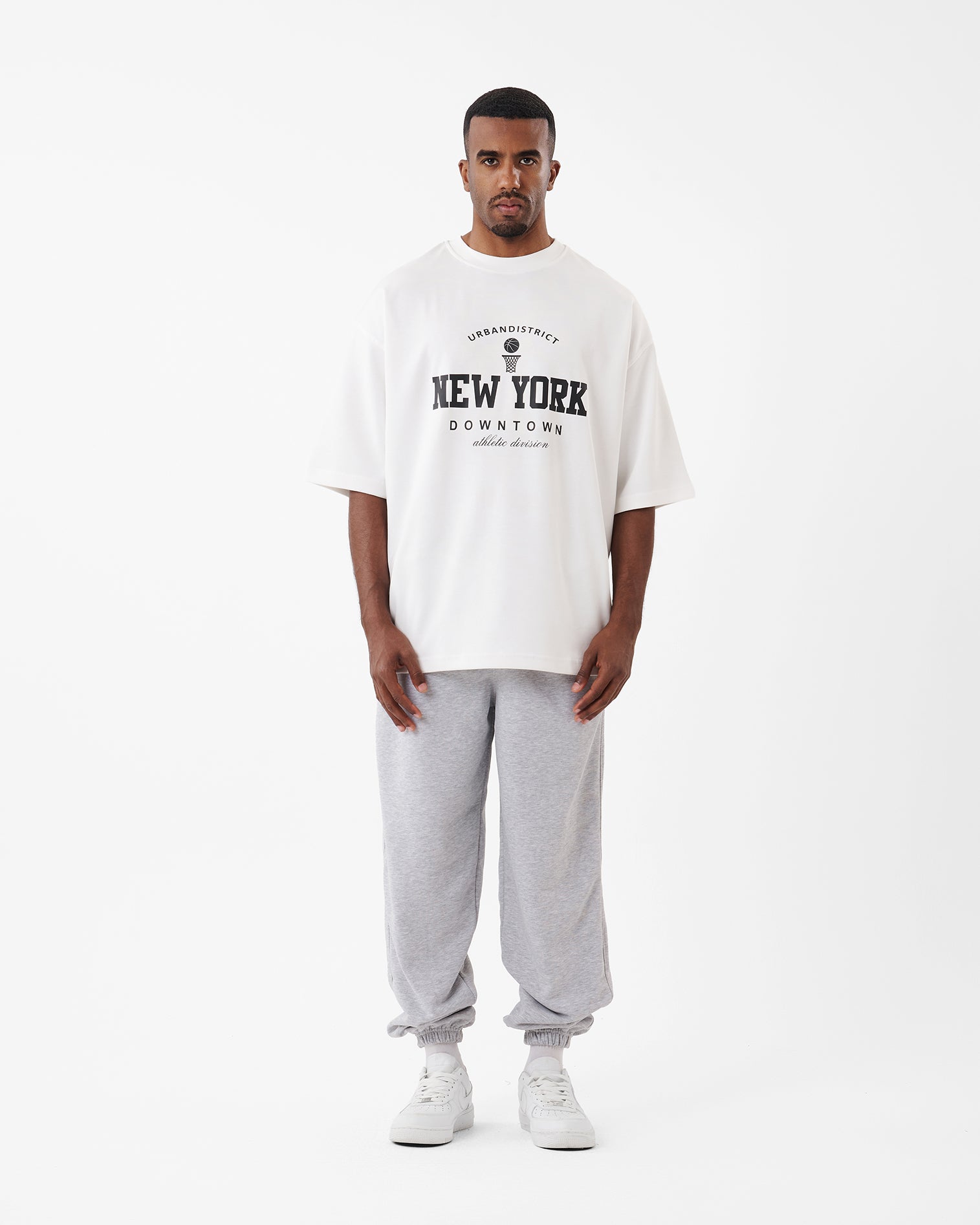 WHITE PRINTED NEW YORK T-SHIRT OVERSIZED