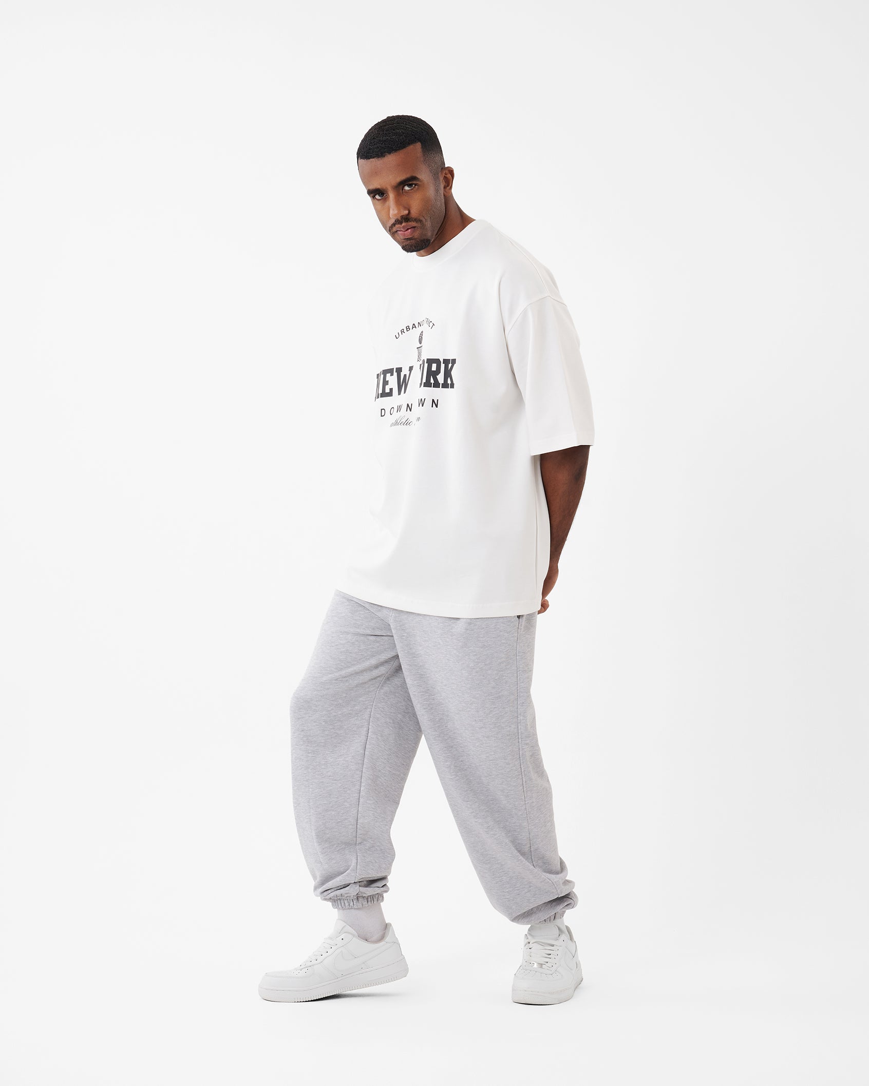 WHITE PRINTED NEW YORK T-SHIRT OVERSIZED