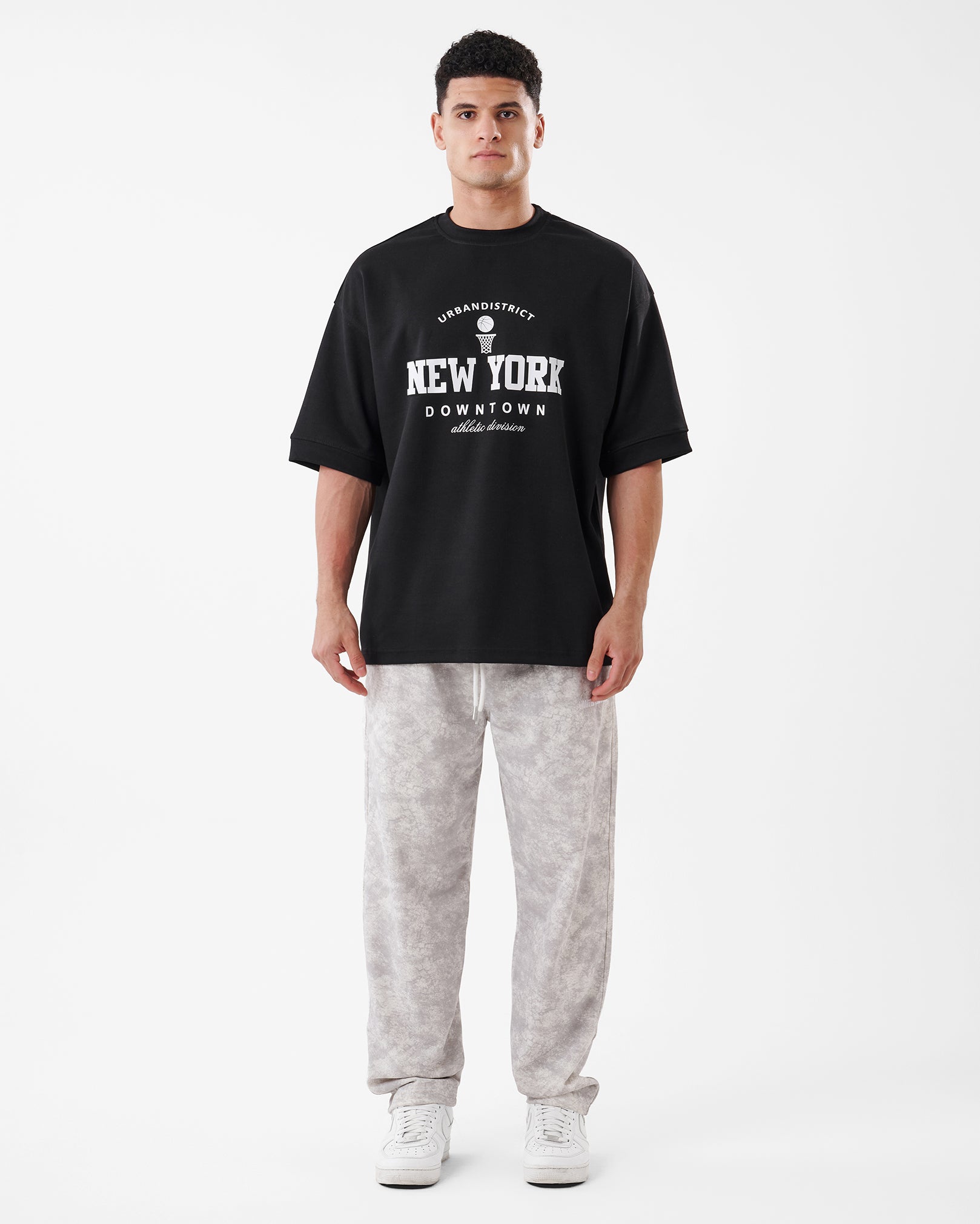 BLACK PRINTED NEW YORK T-SHIRT OVERSIZED