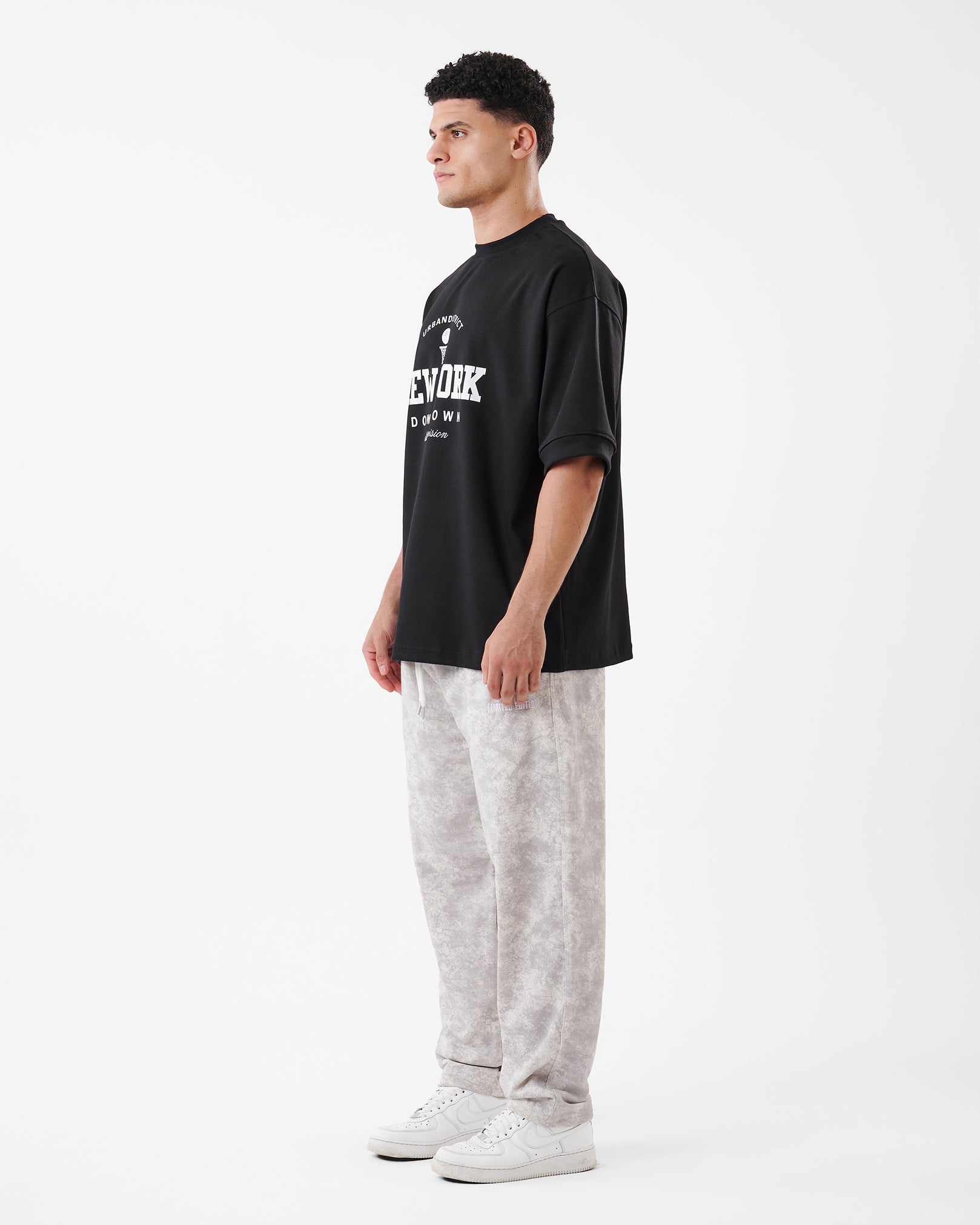BLACK PRINTED NEW YORK T-SHIRT OVERSIZED
